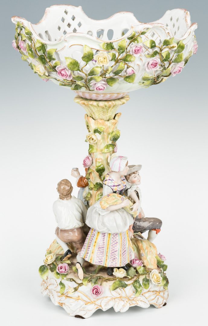 Lot 489: German Porcelain Figural Centerpiece