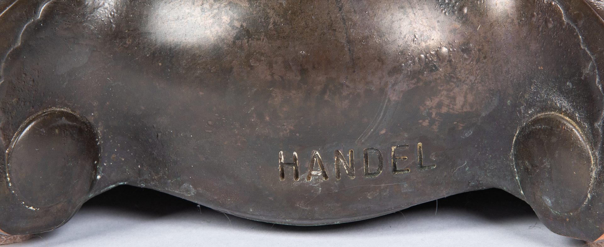 Lot 512: Handel Bronze Floor Lamp & Cattail Shade