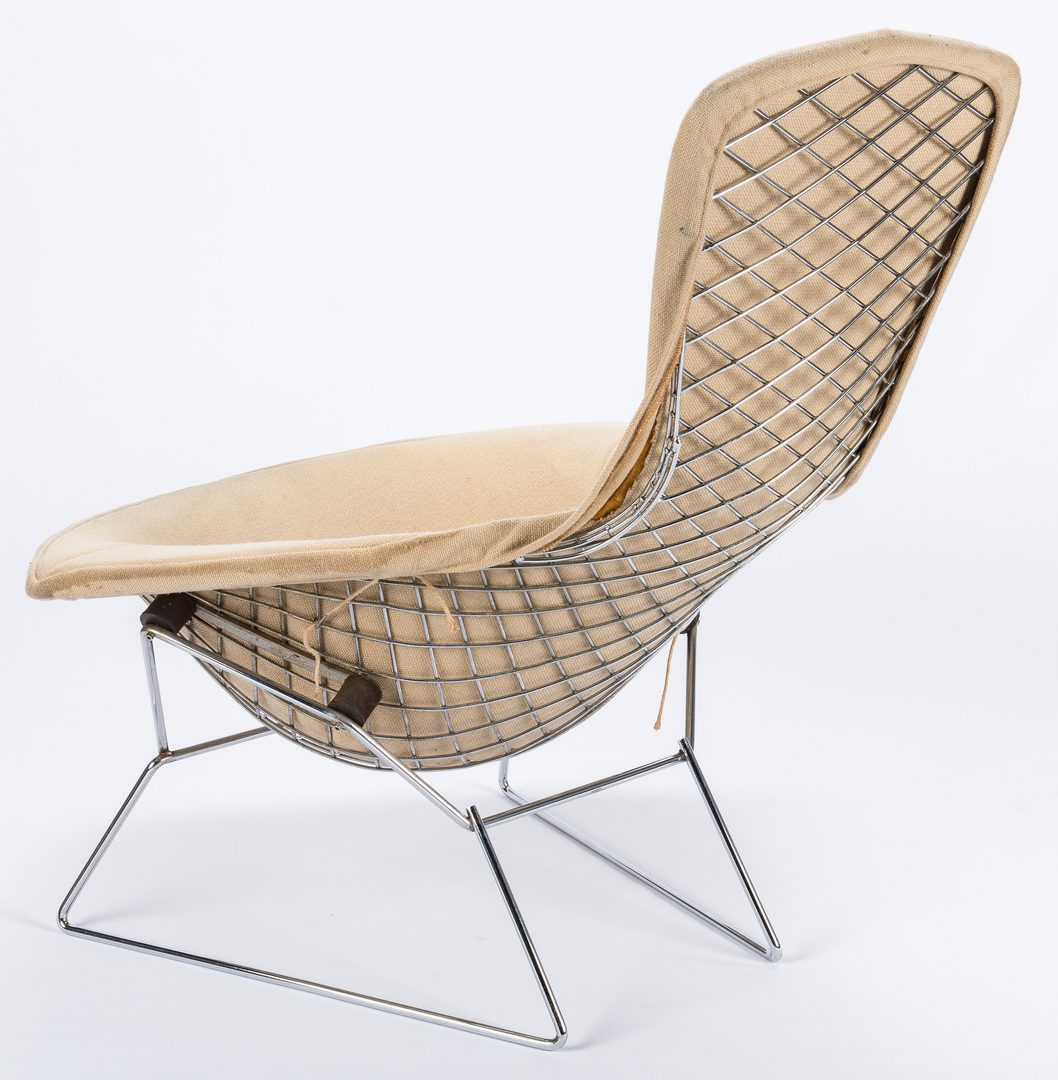 Lot 524: Mid-Century Knoll Diamond Chair & 2 Stools
