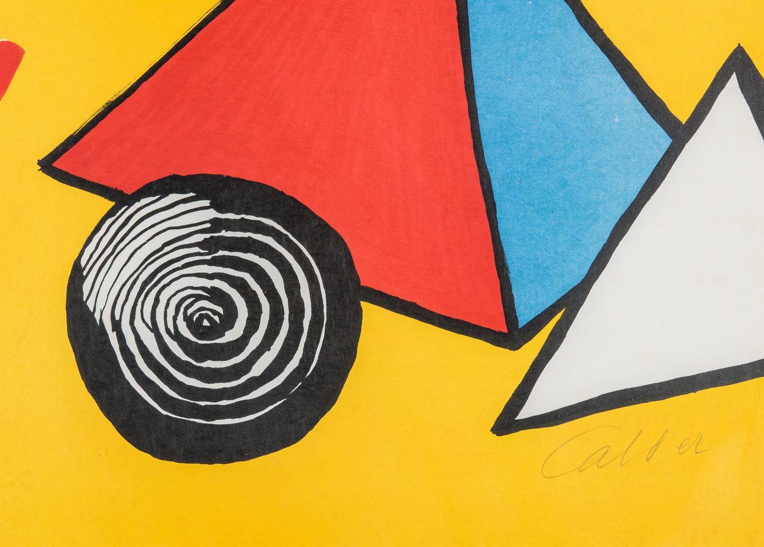Lot 527: Alexander Calder Signed Litho, Pyramids