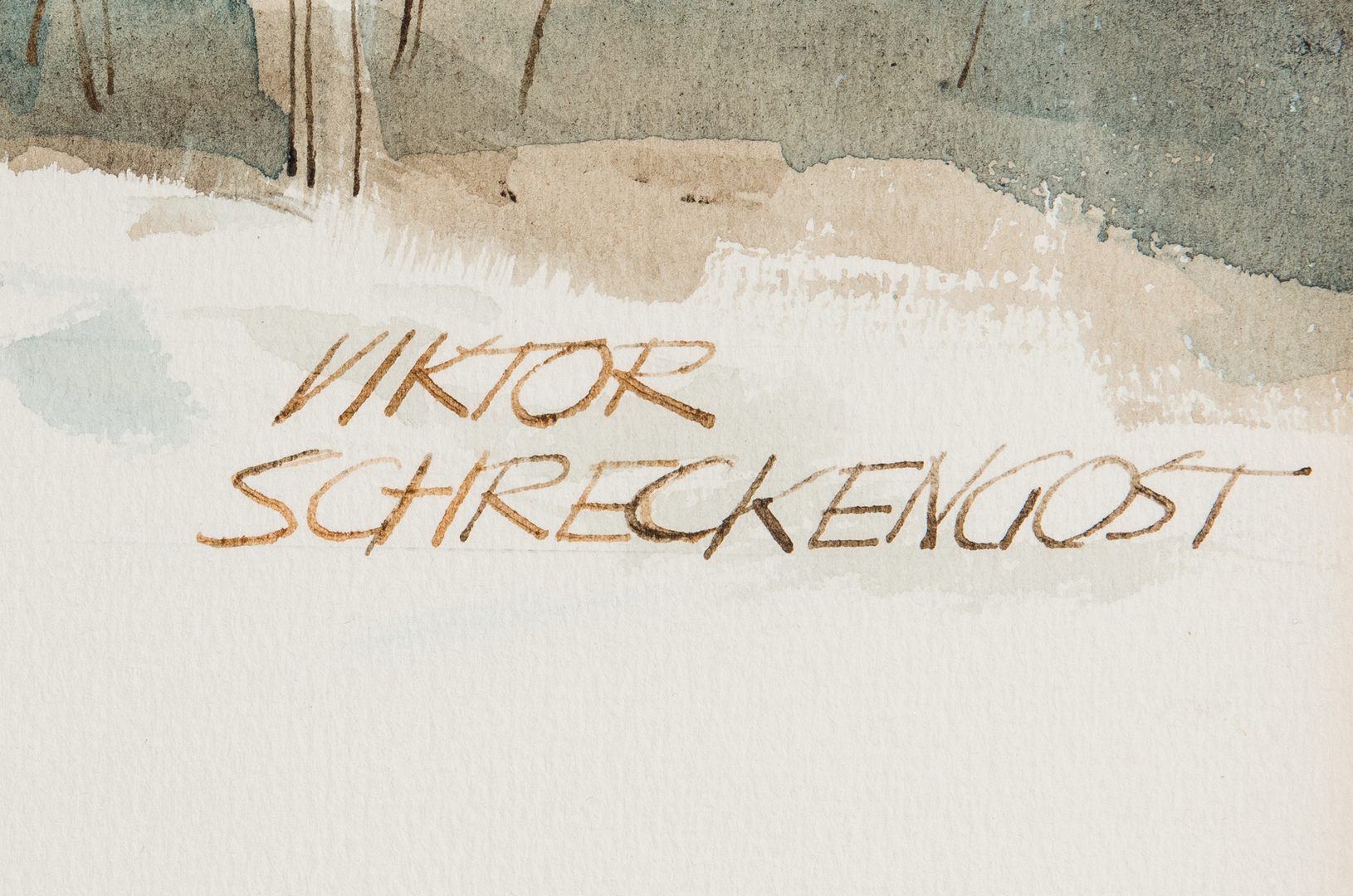 Lot 533: Victor Schreckengost w/c Snow Village