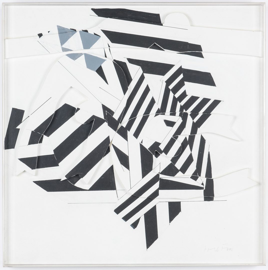 Lot 535: Perle Fine Black & White Collage, Encounter