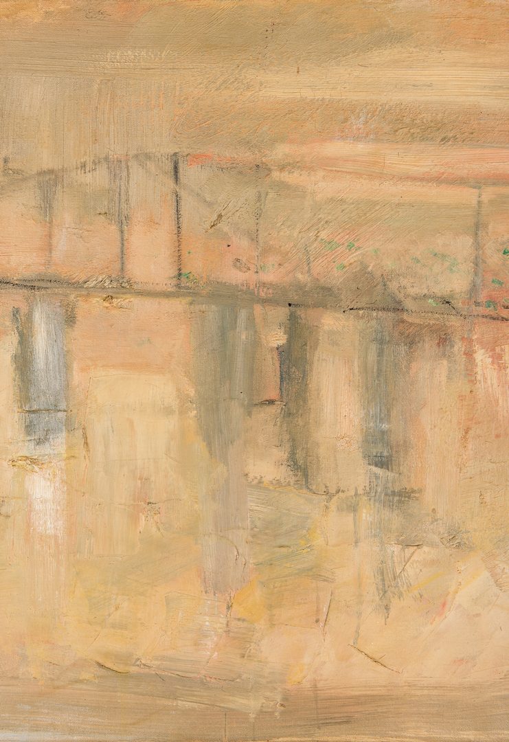 Lot 545: Marjorie Liebman, oil painting, Bridge