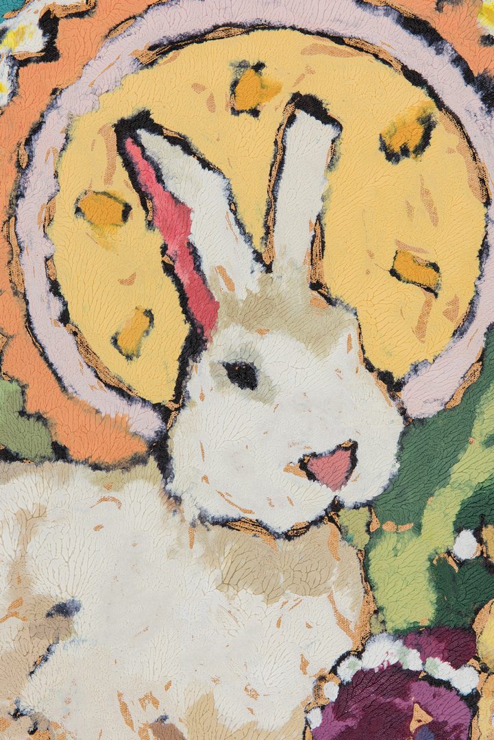 Lot 546: Anna Jaap, Rabbit and Crown Painting