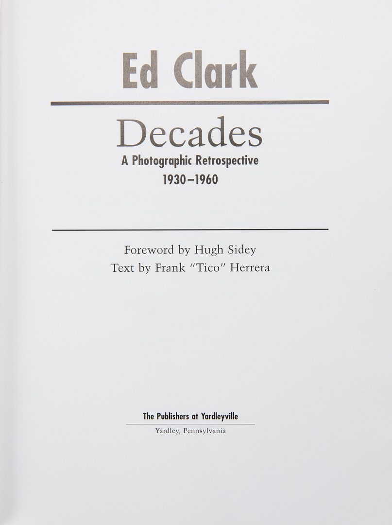 Lot 548: Signed Ed Clark Paris Photo and book