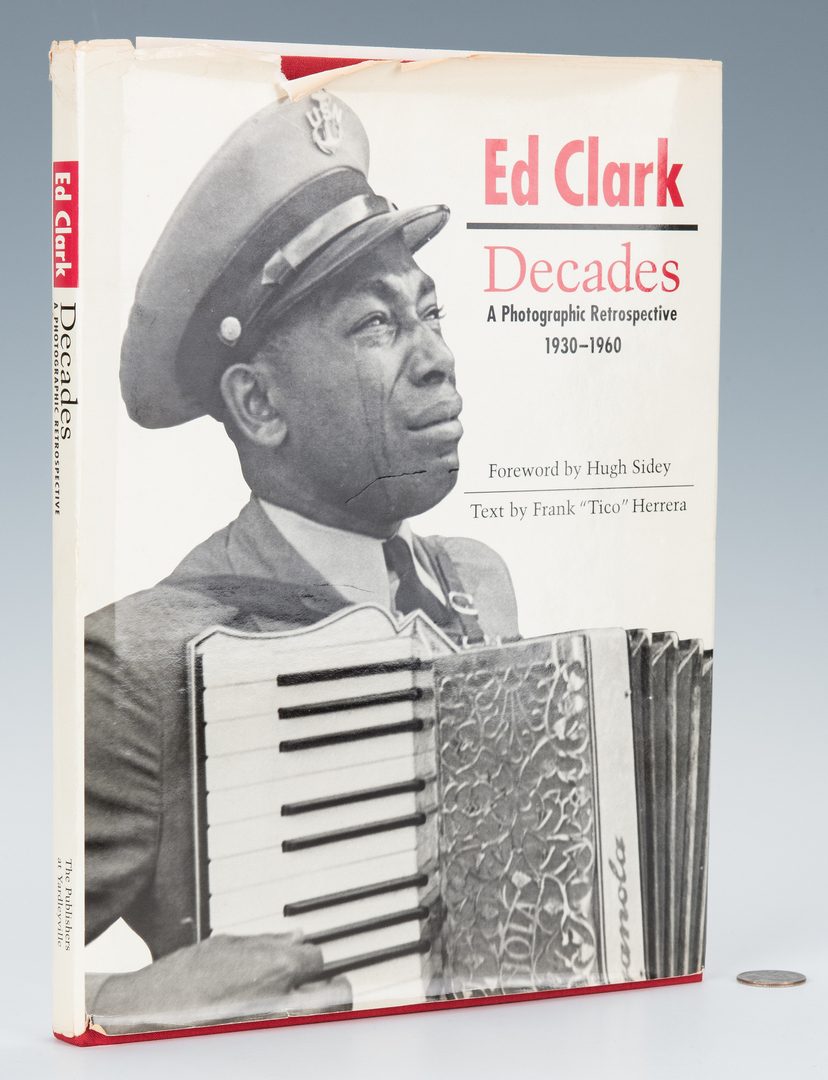Lot 548: Signed Ed Clark Paris Photo and book
