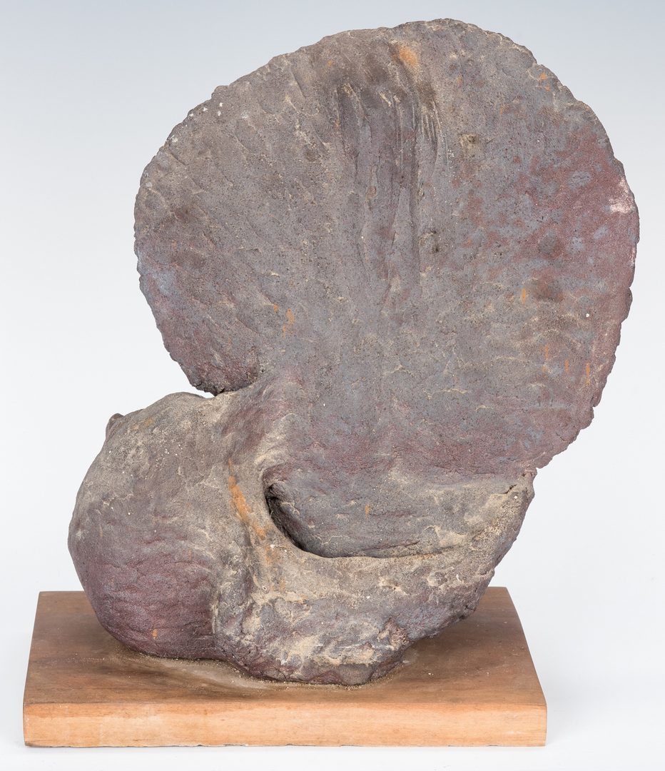 Lot 556: Olen Bryant Purple Shell and Figure Sculpture