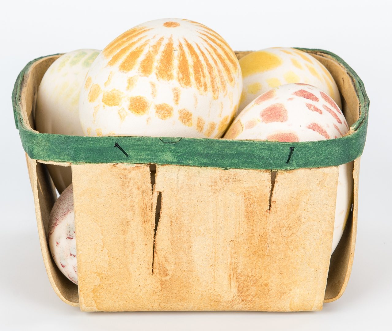 Lot 557: Sylvia Hyman Egg Basket tromp d'oeil sculpture