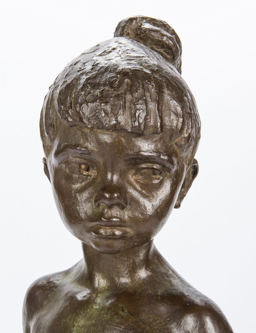 Lot 562: Marcello Tommasi, Bronze Sculpture of a Child