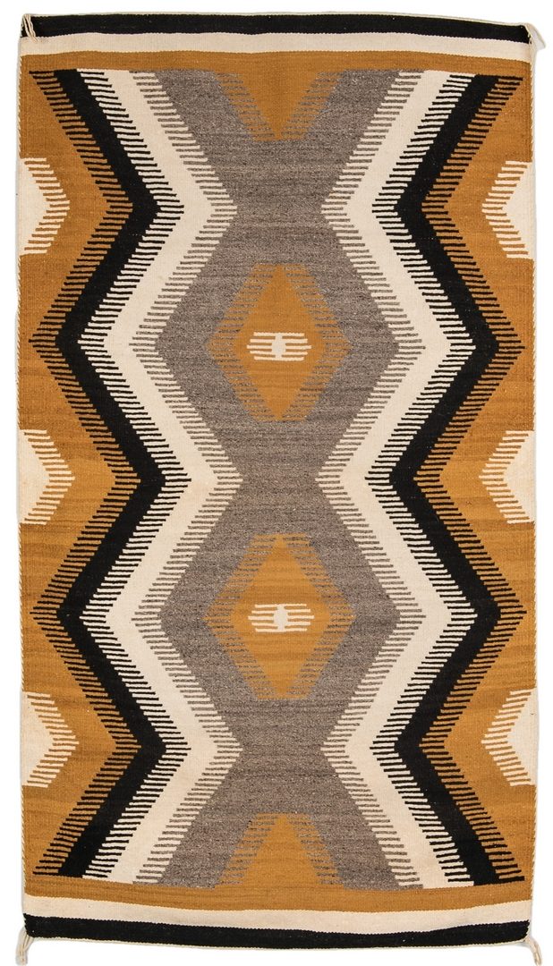 Lot 581: Large Navajo Blanket & 2 Navajo Rugs