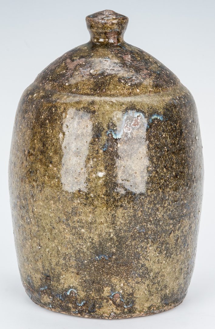 Lot 589: 2 NC Catawba Alkaline Stoneware Pottery Items