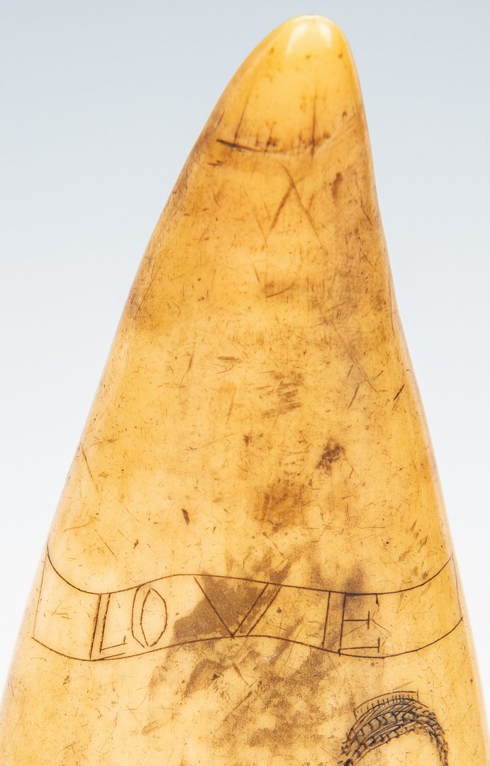 Lot 603: 19th c. Pair Scrimshaw Folk Art Carvings