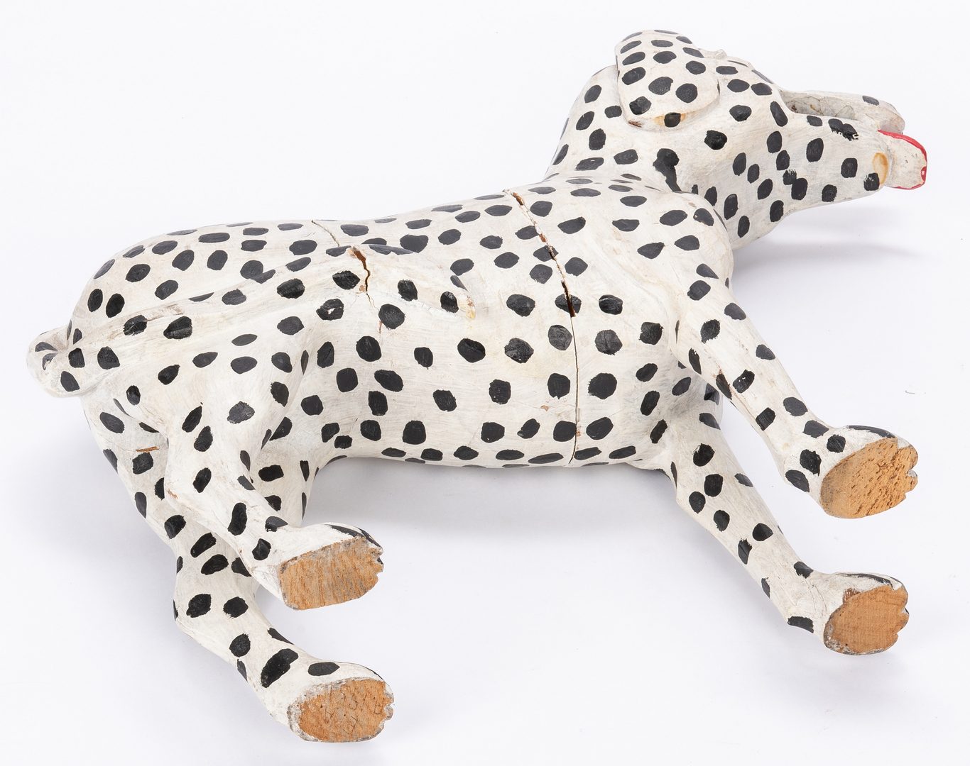 Lot 604: Folk Art: Dalmatian and Carved Plaque