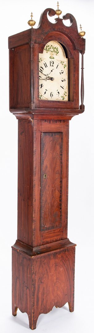 Lot 612: Federal Grain-painted Tall Case Clock