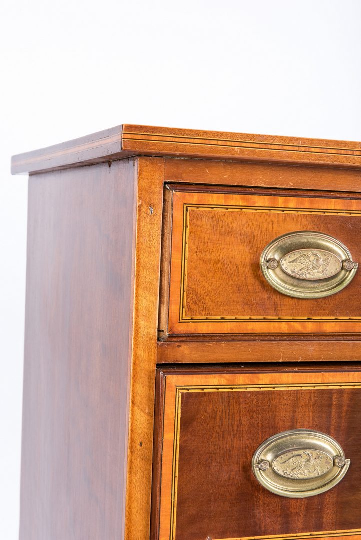 Lot 613: Inlaid Federal Chest of Drawers