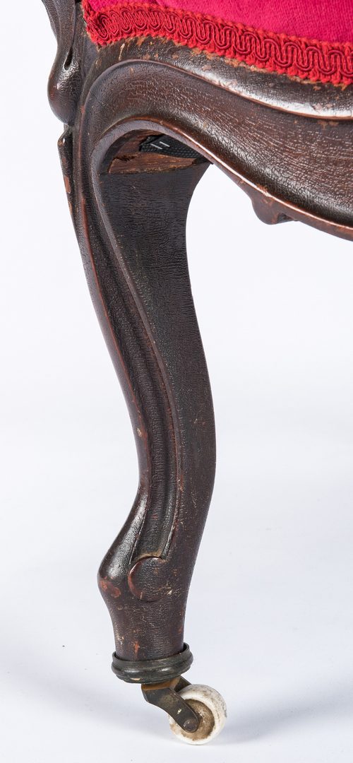 Lot 615: Meeks Rosewood Chair, Stanton Hall Pattern
