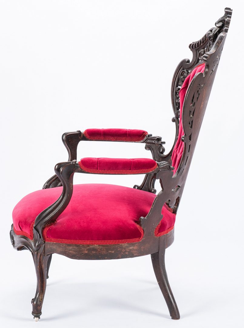 Lot 615: Meeks Rosewood Chair, Stanton Hall Pattern
