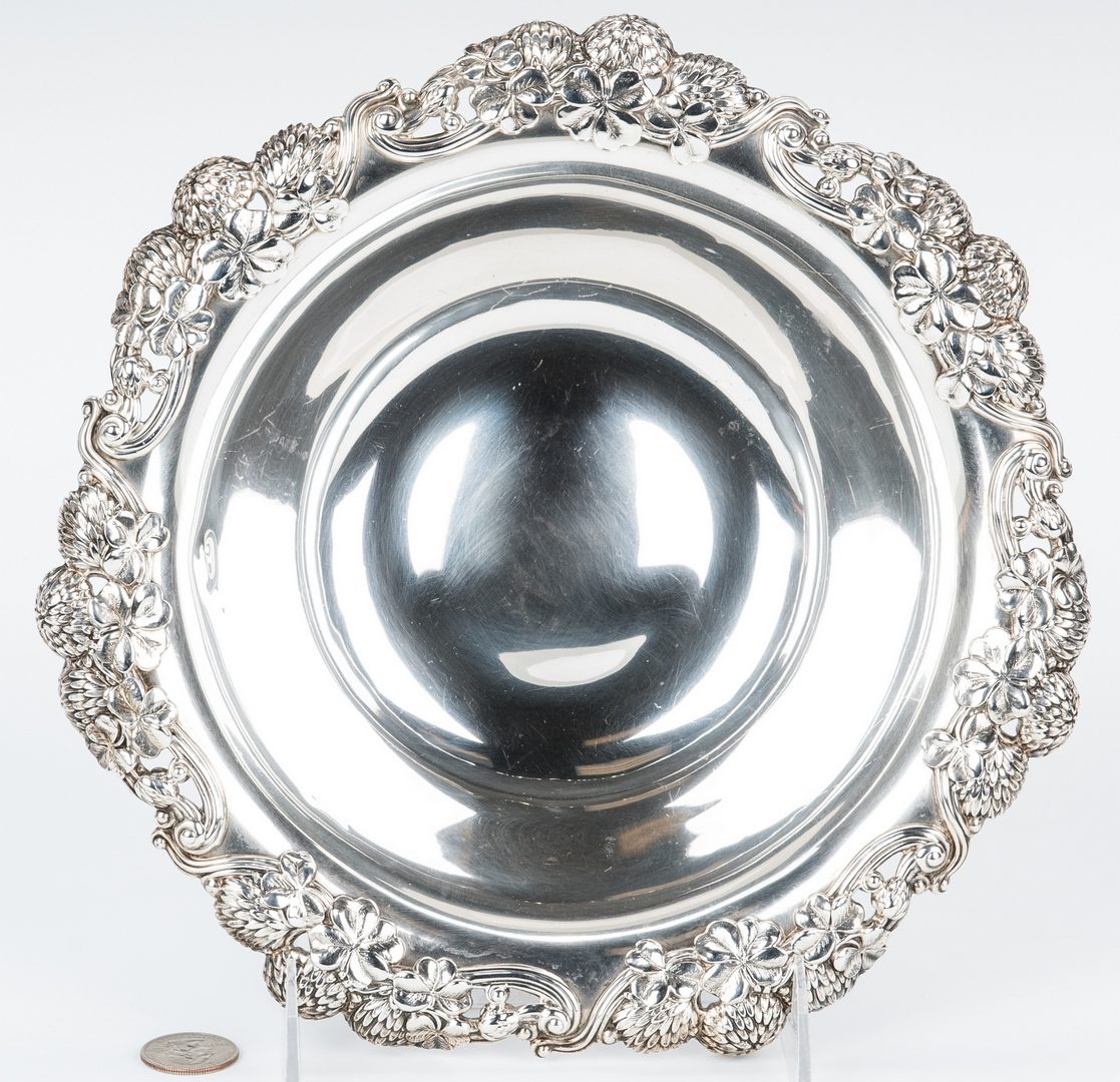 Lot 647: Tiffany Sterling Silver Bowl and Trumpet Vase