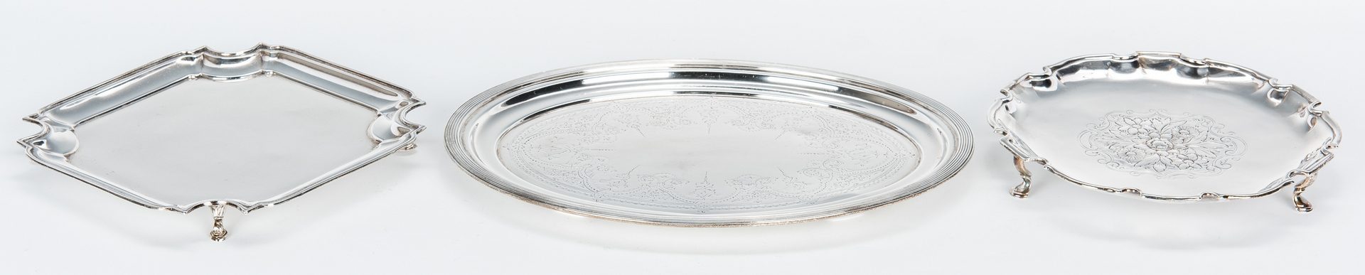 Lot 659: 3 Small Sterling Silver Trays