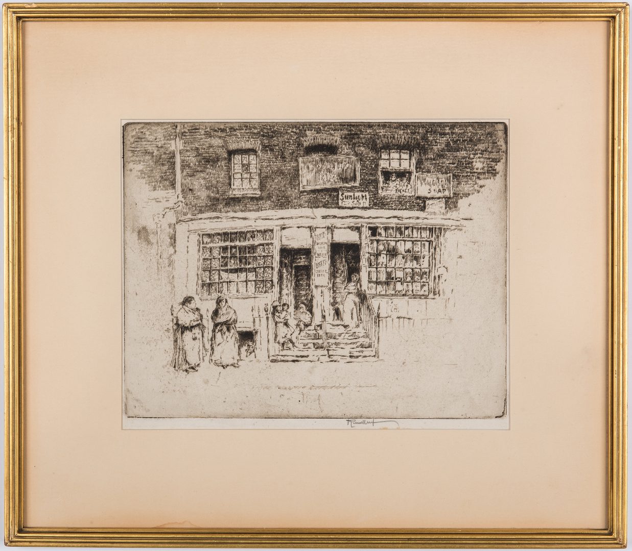 Lot 676: 3 Etchings, incl. Joseph Pennell, Felician Rops