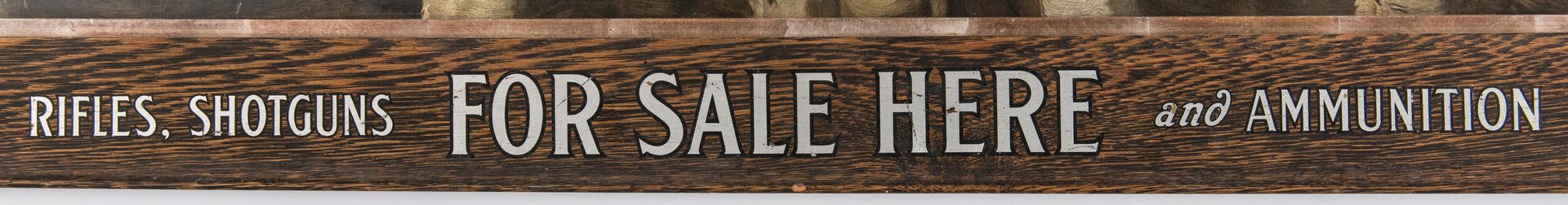 Lot 698: H. R. Poore Winchester Sign with Hunting Dogs