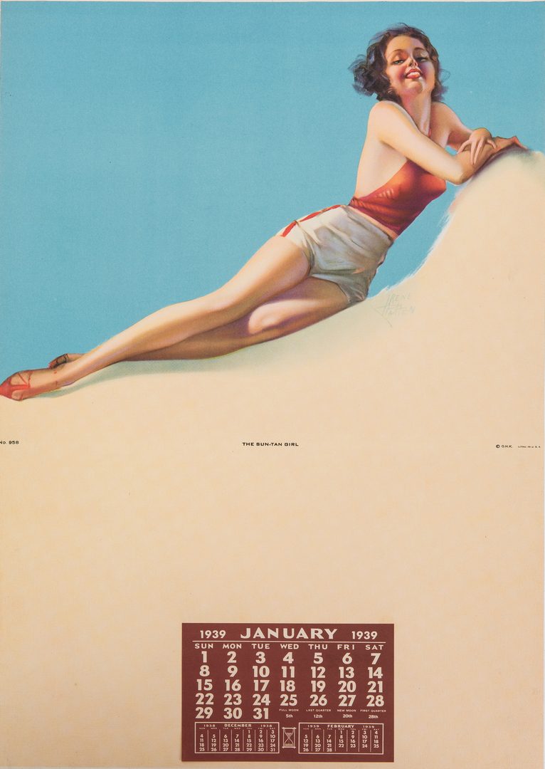 Lot 706: 15 Mid Century Pinup Calendars & Posters