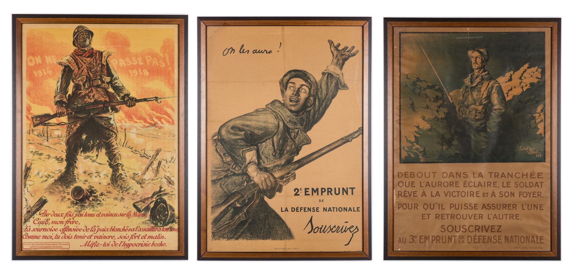 Lot 721: 3 French World War I Propaganda Posters