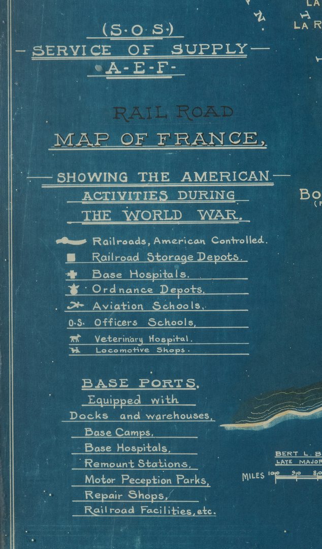 Lot 722: 2 WWI Maps & 2 Field Gun Schematics