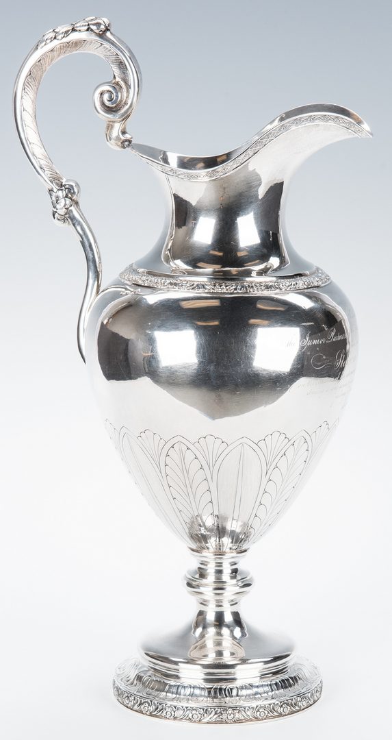 Lot 72: Coin Silver Presentation Pitcher