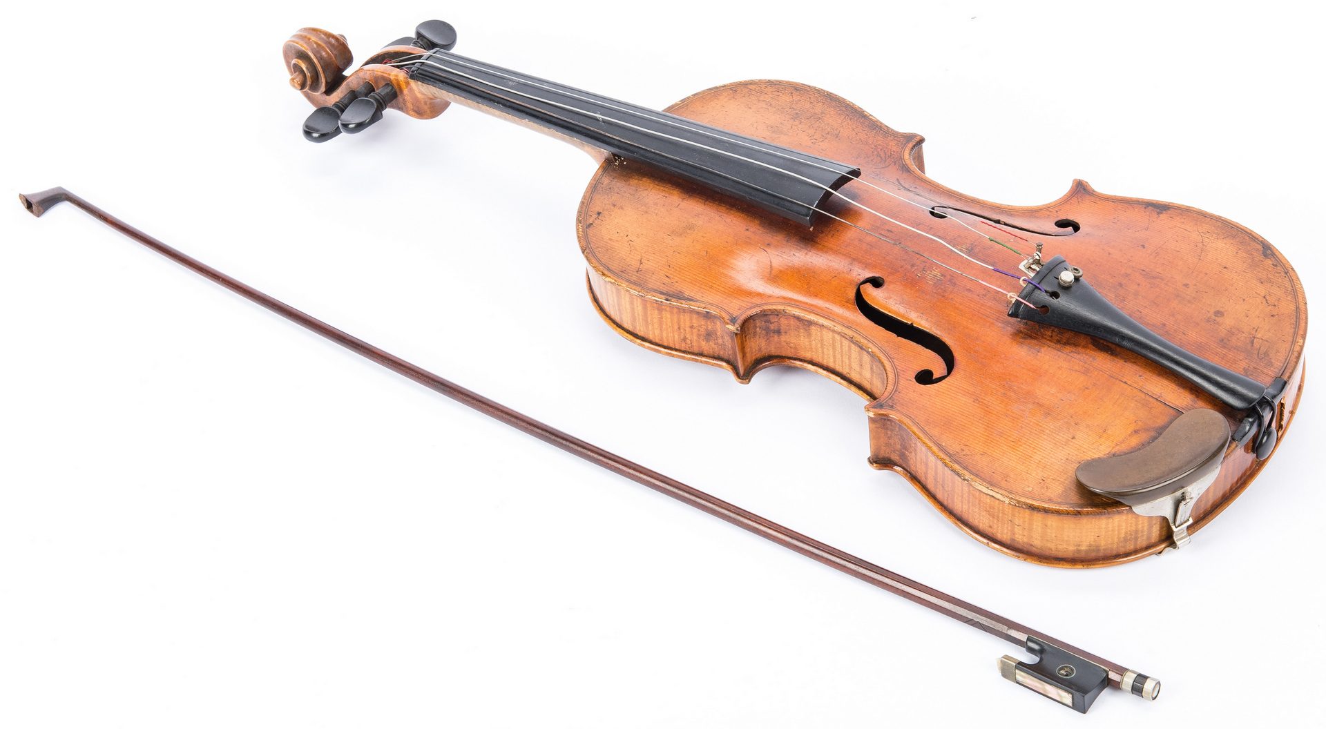 Lot 733: Scottish Inlaid Pianoforte on Stand & German Violin
