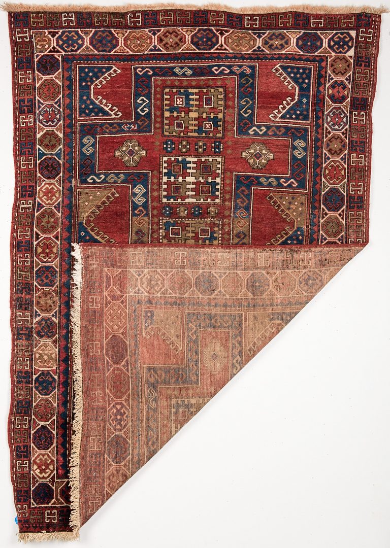 Lot 744: Antique Caucasian Kazak Rug, 7' x 4'8"