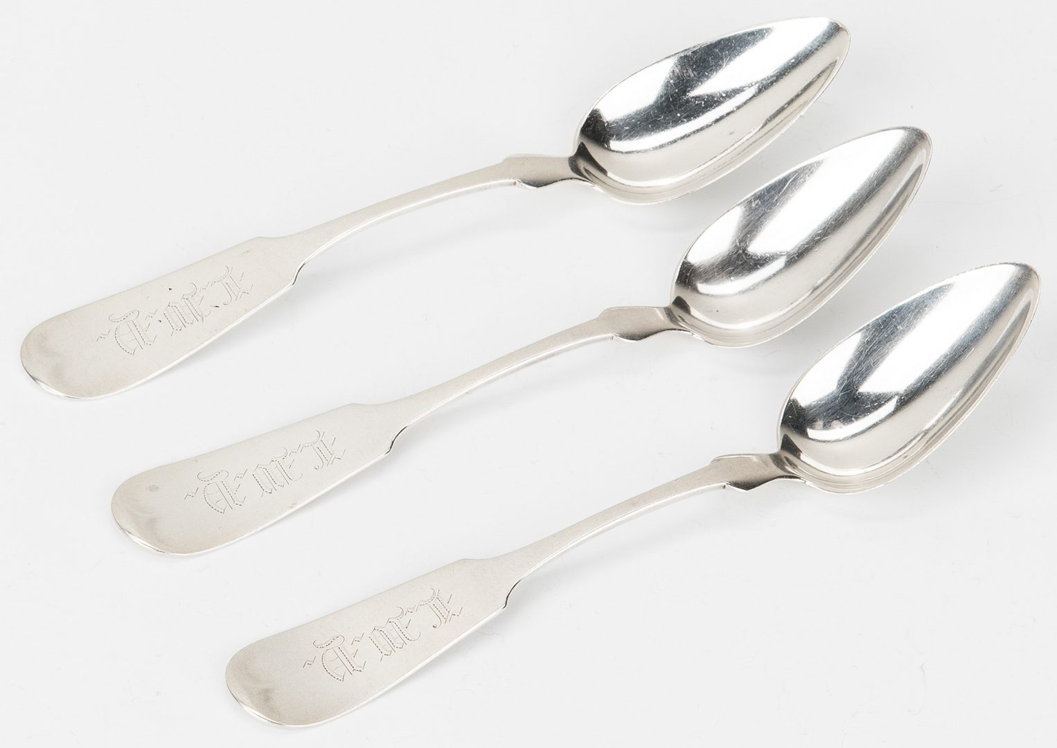 Lot 75: 3 Silver Spoons ret. by Samuel Bell, TX