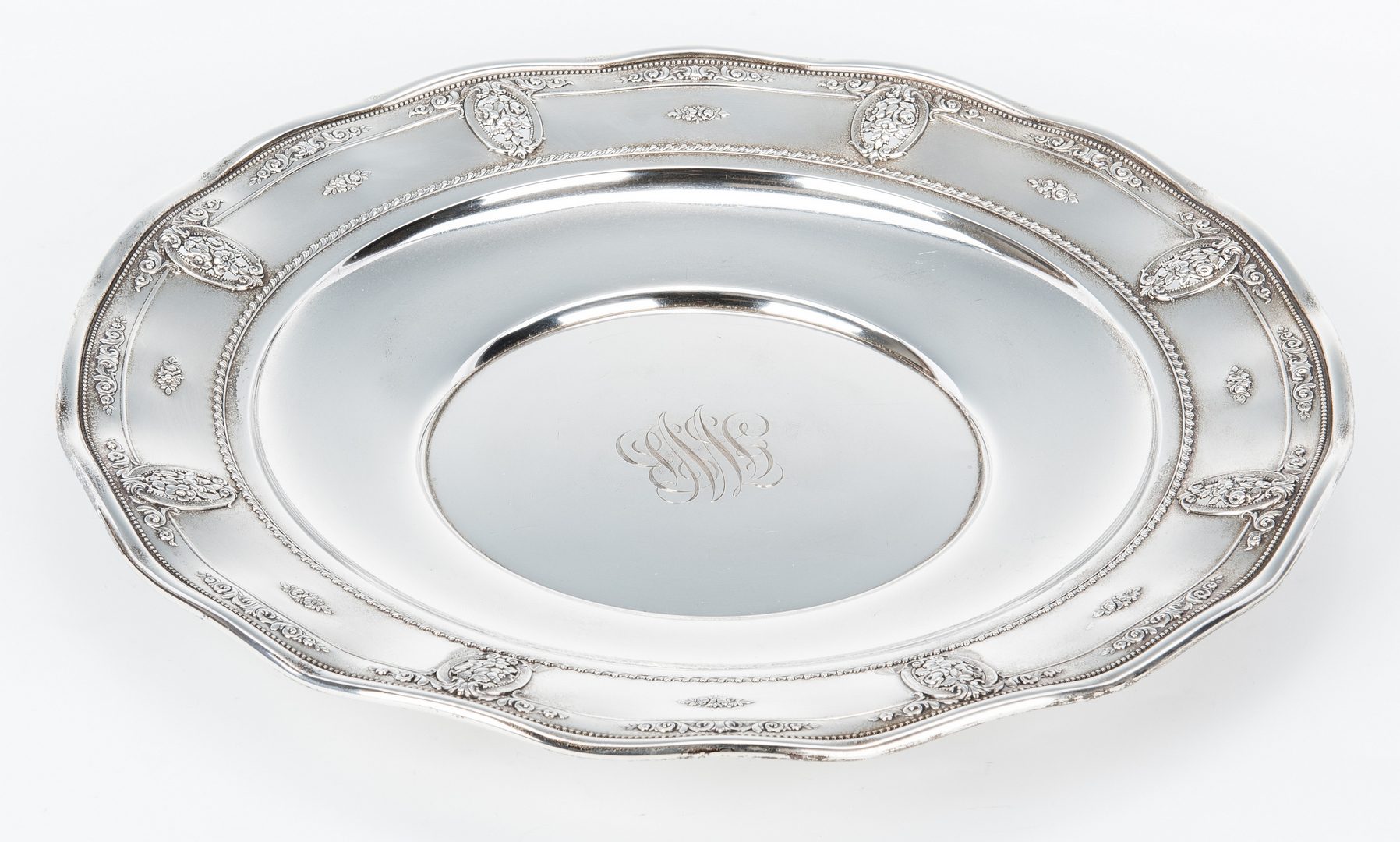 Lot 764: Wallace Sterling Tray, Rose Point Pattern
