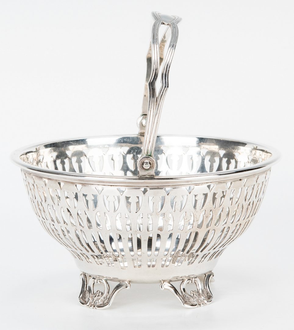 Lot 772: 6 Sterling Silver Items, incl. Hammered Compote