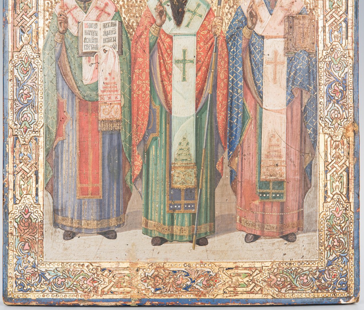 Lot 88: 19th Century Russian Icon with 3 Saints