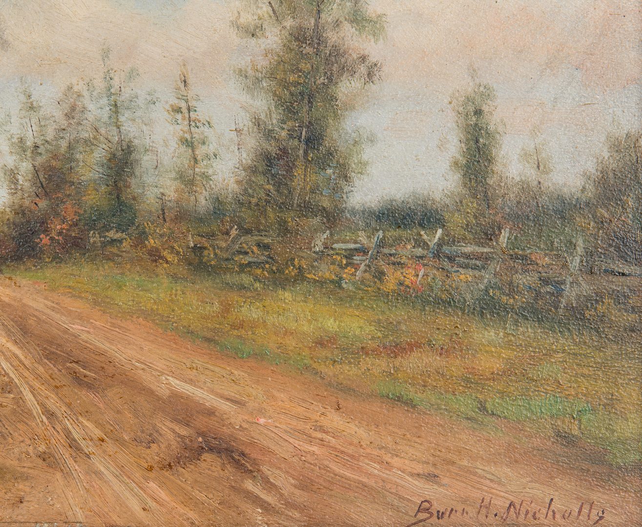 Lot 95: Burr H. Nicholls O/B, Country Road Landscape