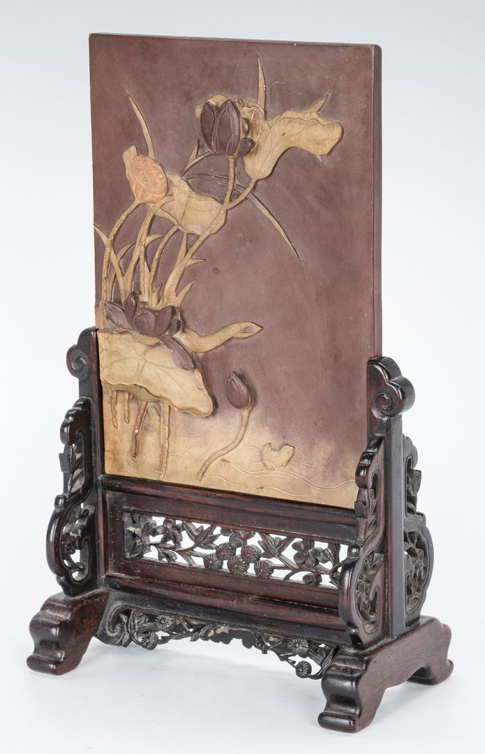 Lot 9: Ink Stone in Carved Stand