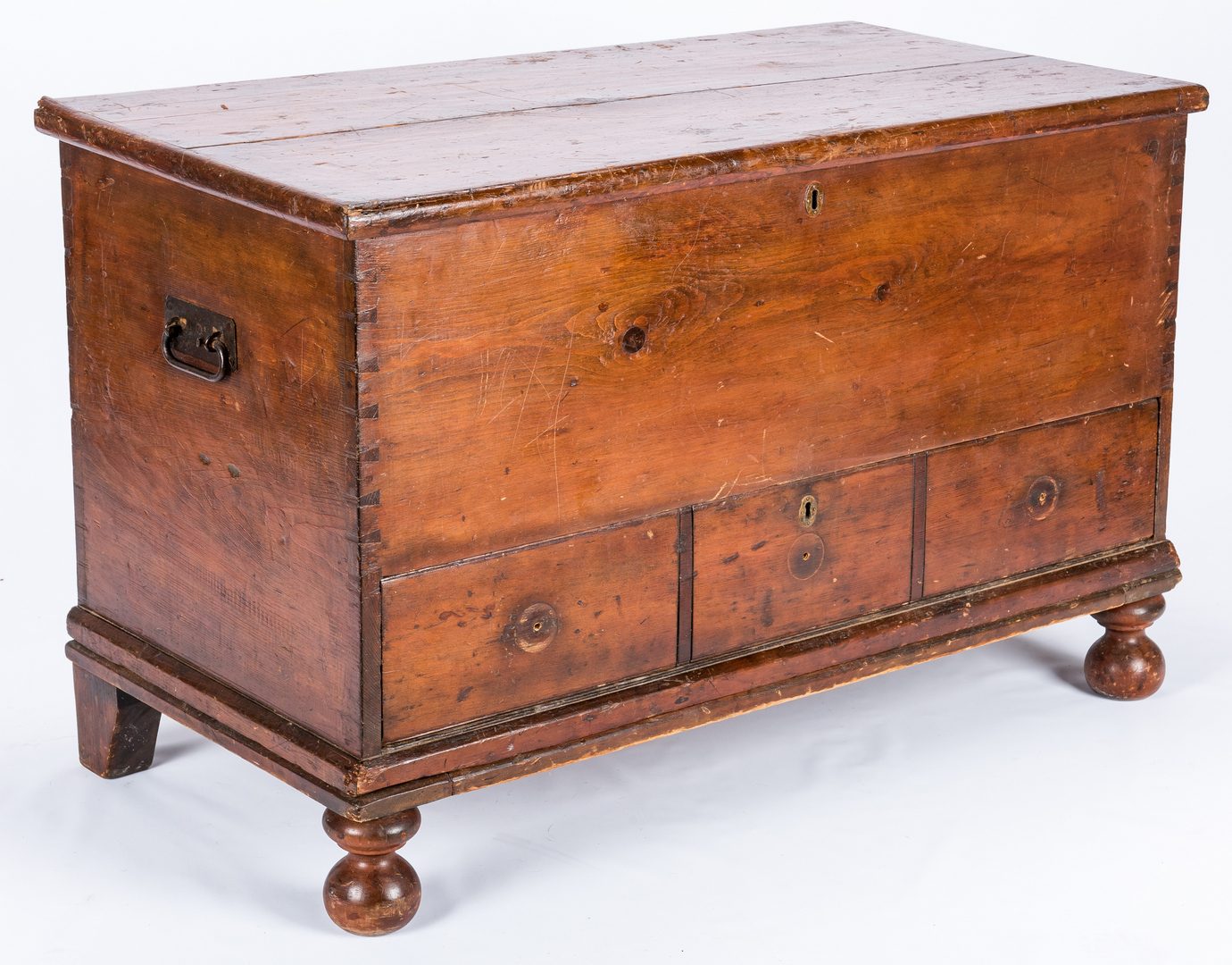Lot 110: New England or Mid-Atlantic Pine Dower Chest