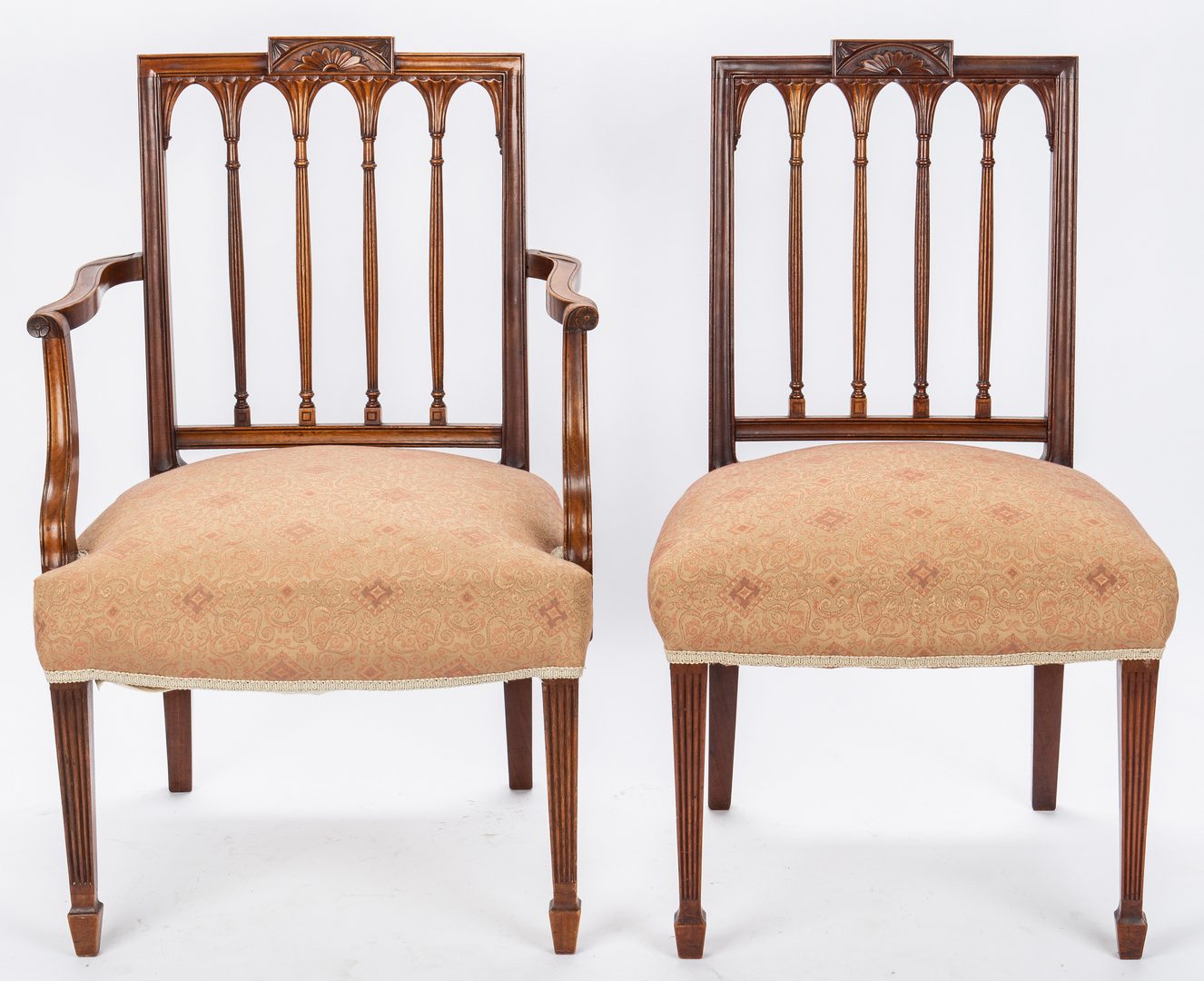 Lot 111: 2 American Federal Square-Back Chairs