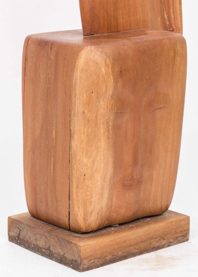 Lot 127: Olen Bryant Wood Sculpture of Two Figures