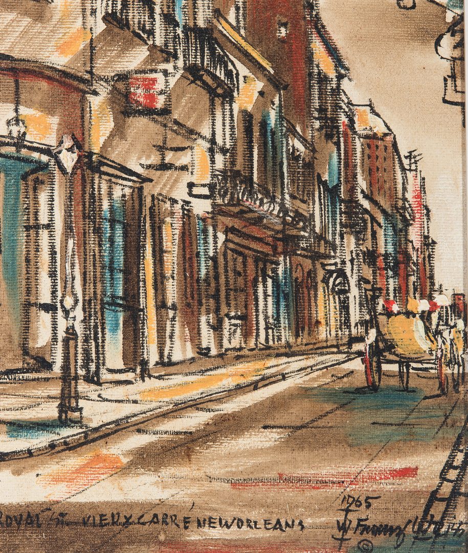 Lot 130: Pair of Franz Weiss New Orleans Street Scene Paintings