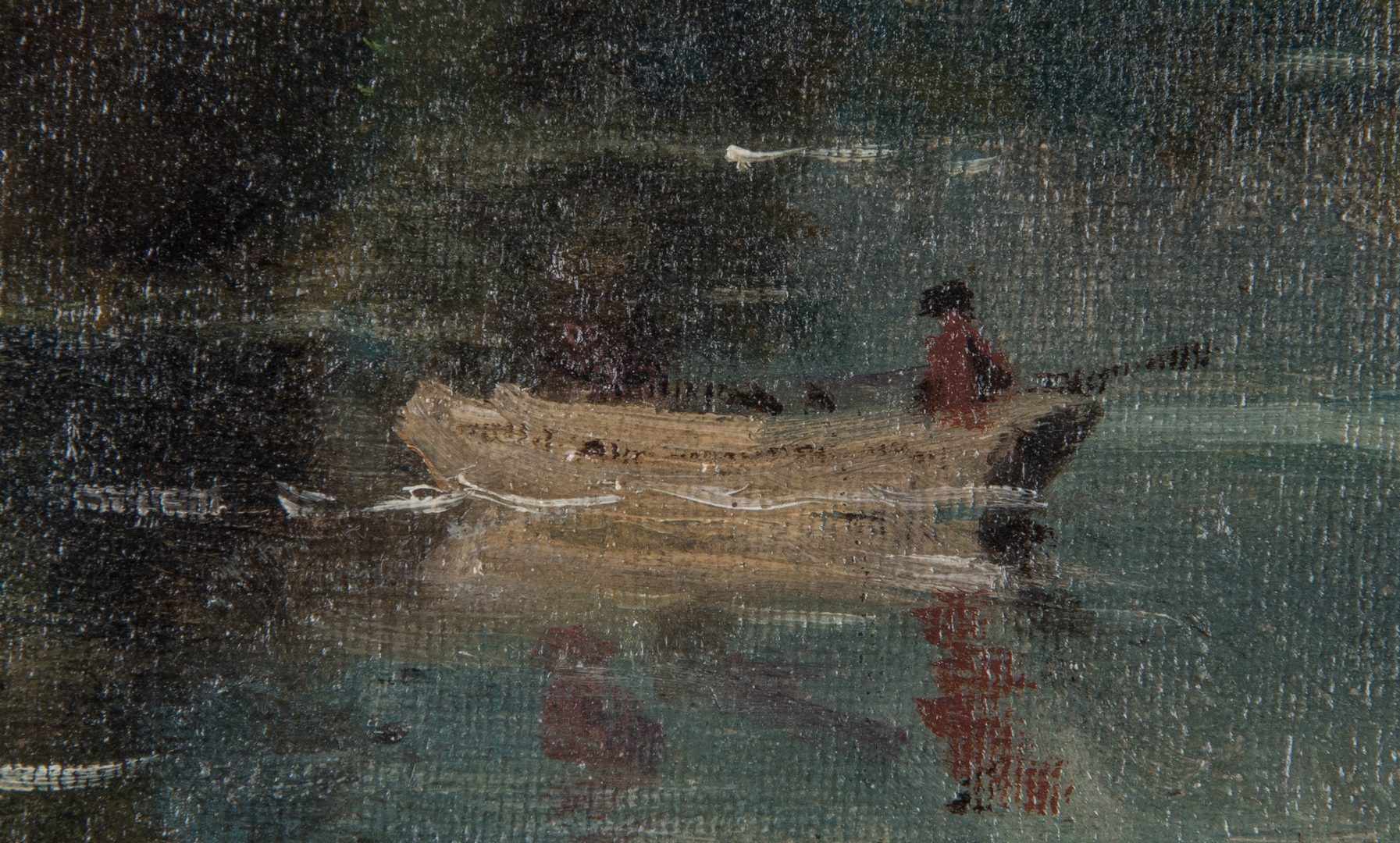 Lot 134: Darius Cobb O/C, Landscape w/ Lake Painting