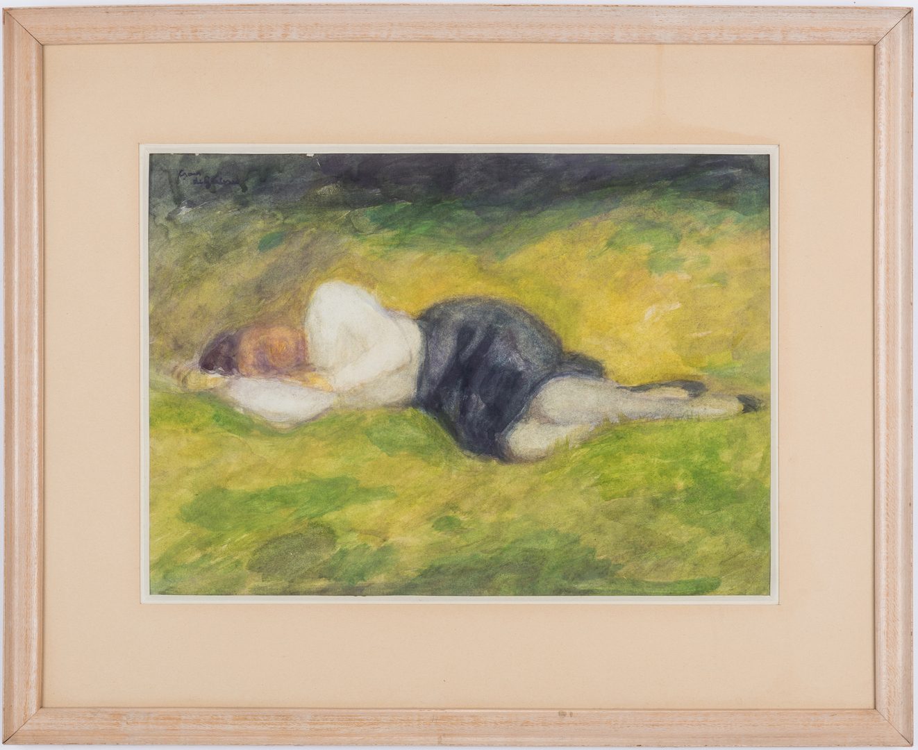 Lot 147: Frans de Geetere, W/C, Woman Sleeping
