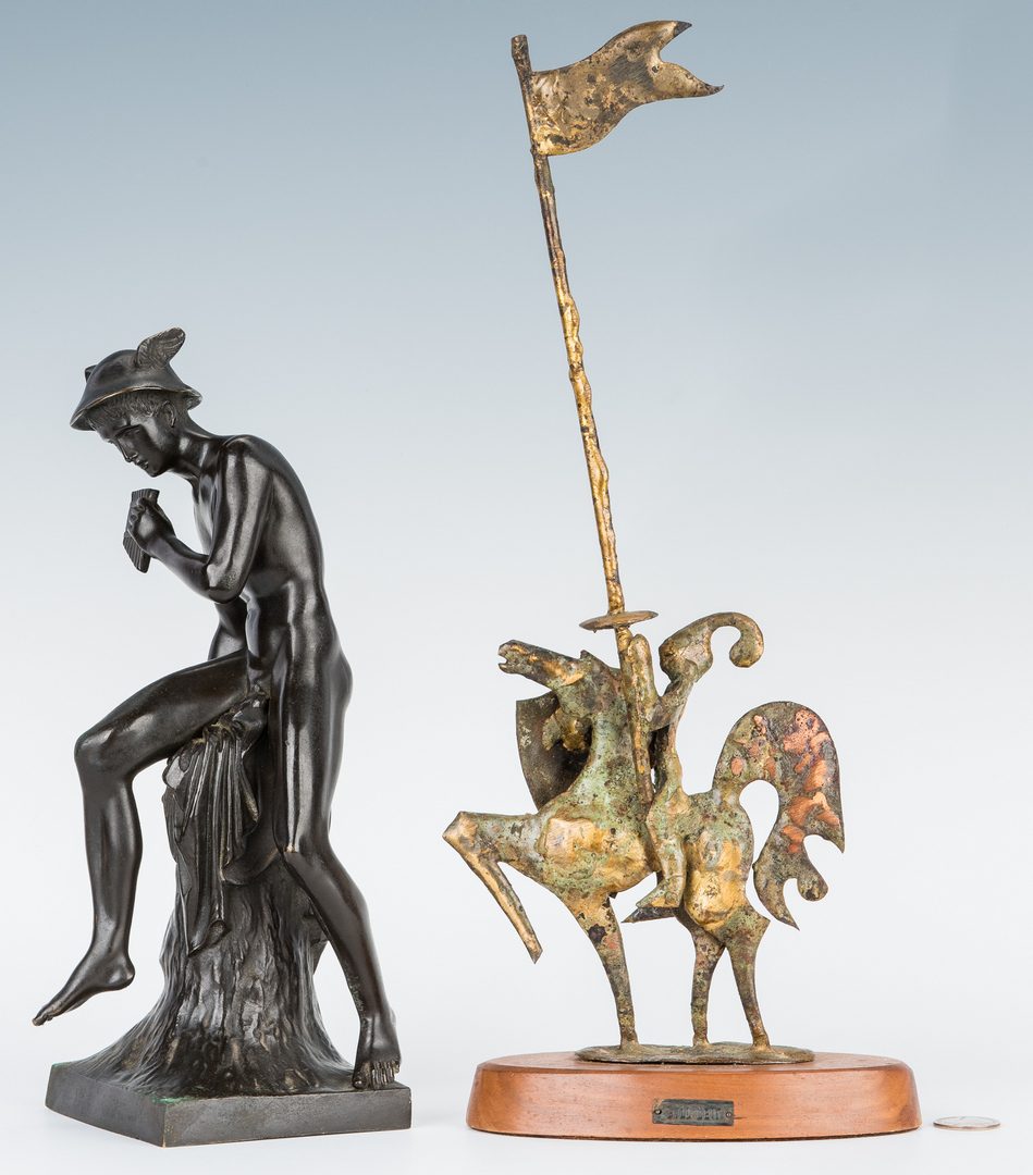Lot 152: 2 Sculptures incl. Hermes Bronze and Bill Lett Knight
