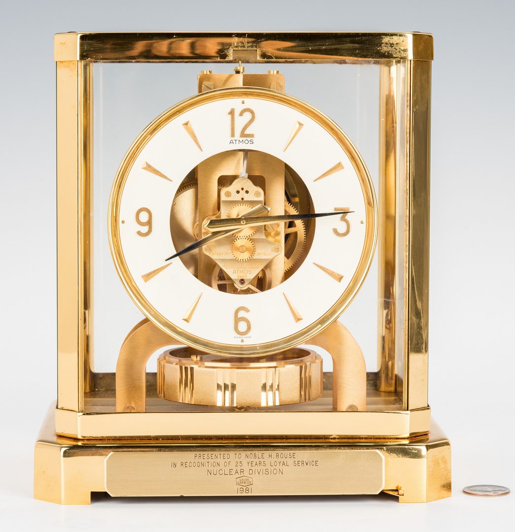 Lot 155: Le Coultre Brass Atmos Mantle Clock