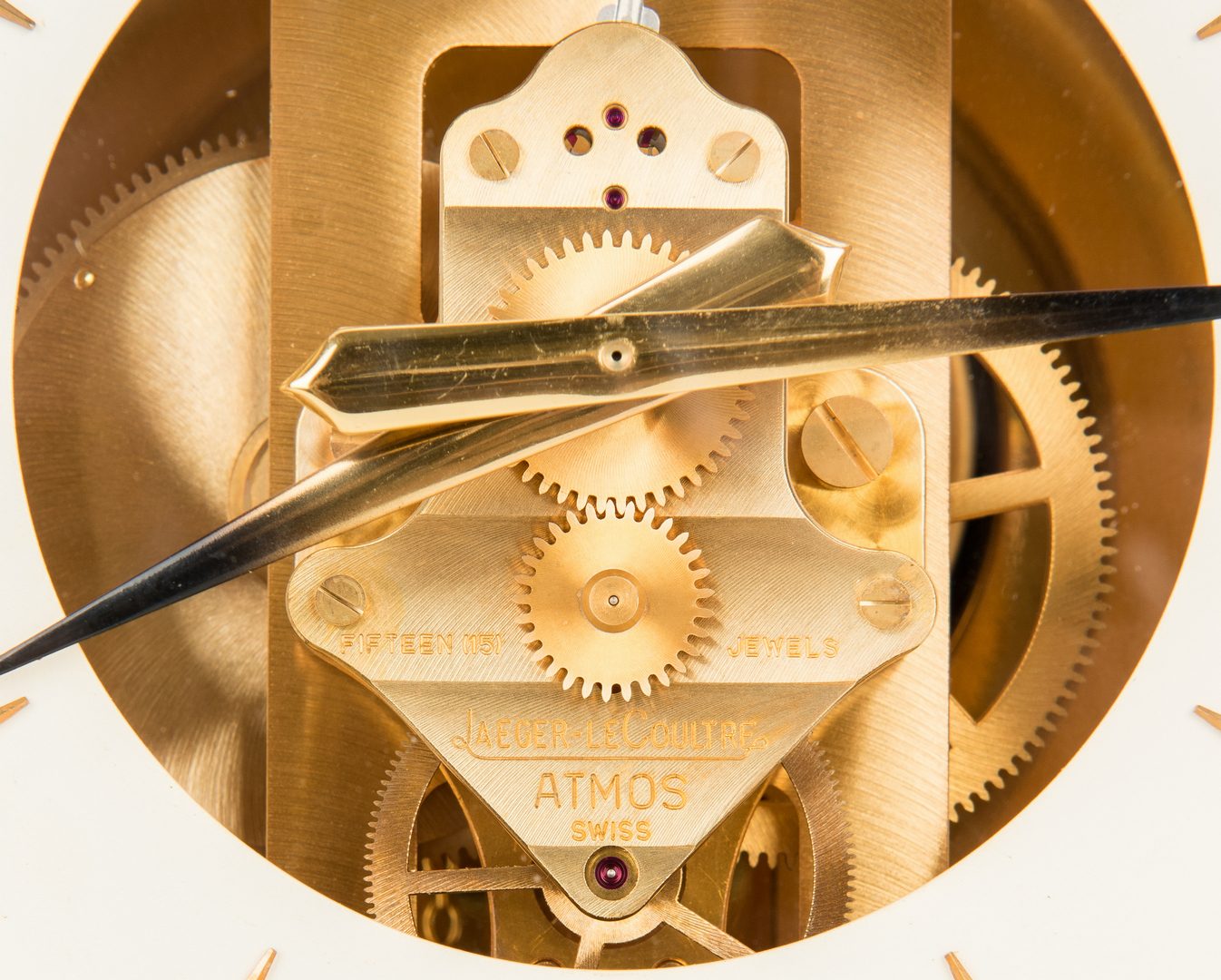 Lot 155: Le Coultre Brass Atmos Mantle Clock