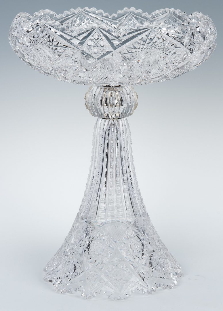 Lot 158: Brilliant Cut Glass Compote w/ Skirted Base