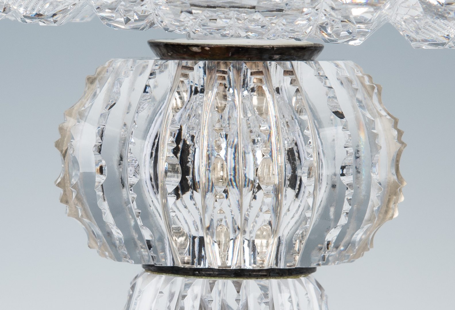 Lot 158: Brilliant Cut Glass Compote w/ Skirted Base