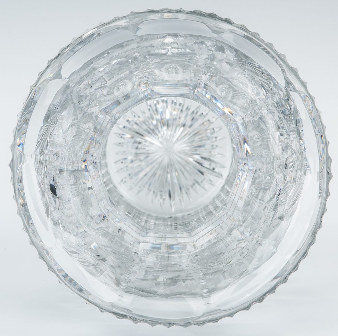 Lot 161: Large American Brilliant Cut Glass Vase