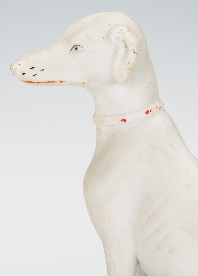 Lot 174: Group of 6 Parian Ware Dog Figures